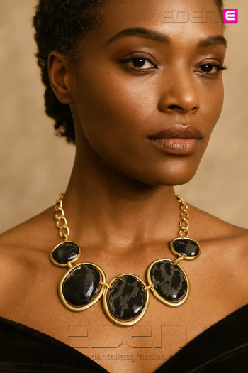 Imagen 1 - Collar Diva Leopardo Negro Collar Diva Leopardo Negro - Imagen 1