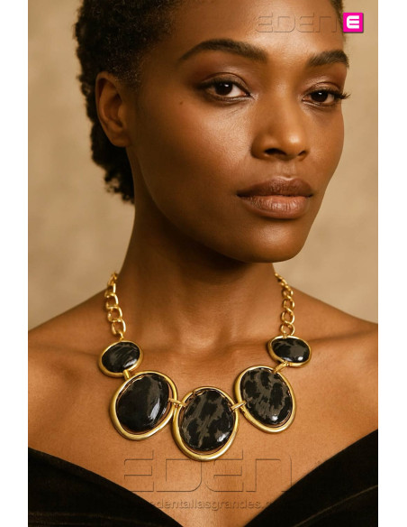 Imagen 1 - Collar Diva Leopardo Negro Collar Diva Leopardo Negro - Imagen 1