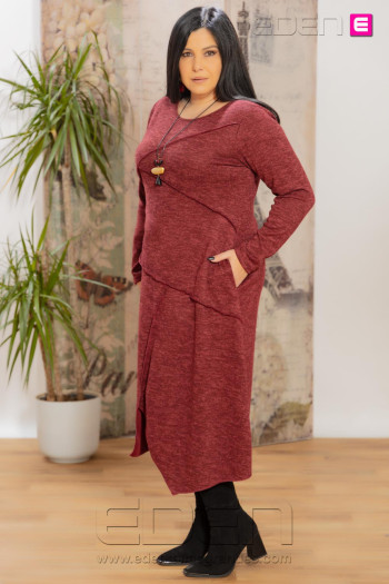 Vestido Oscar Granate Con Alma - Imagen 2