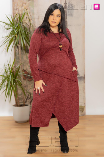 Vestido Oscar Granate Con Alma - Imagen 1