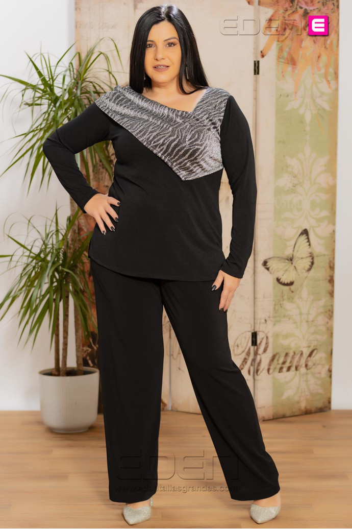 Pantalon Punto Recto Con Bolsillos Indra - Imagen 1