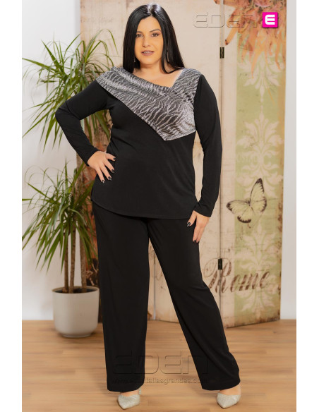 Pantalon Punto Recto Con Bolsillos Indra - Imagen 1