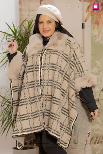 Poncho Tessa Cuadros Vison - Imagen 1