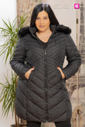 Abrigo Nube Soft Negro - Imagen 2