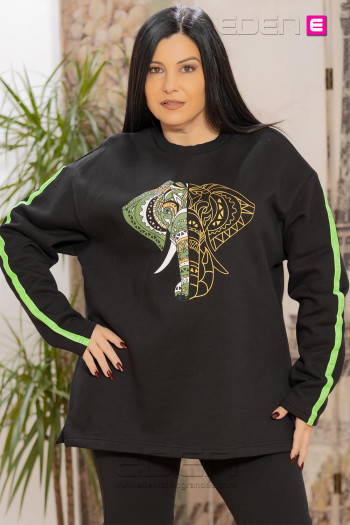 Sudadera Elefante Negro Victoria56 - Imagen 1