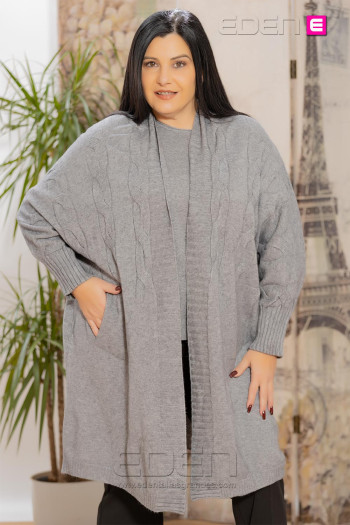 Chaqueta Trenza Gris - Imagen 1