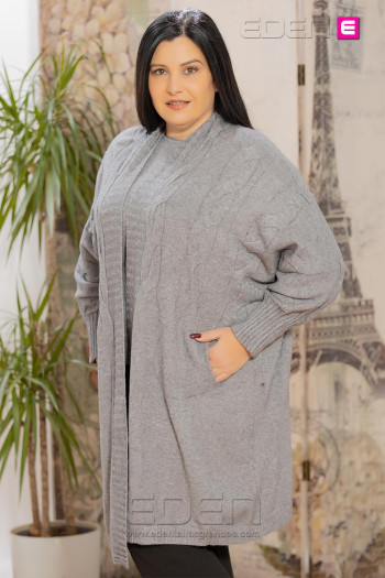 Chaqueta Trenza Gris - Imagen 2