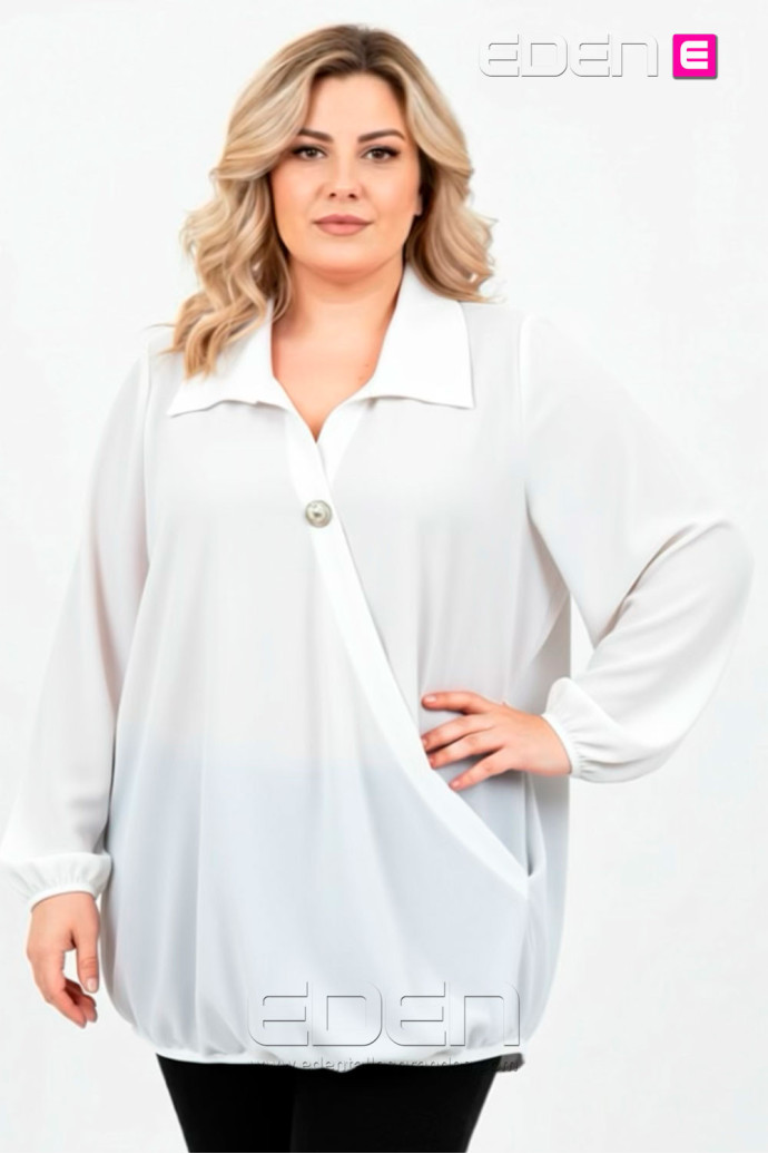 Blusa Cruzada Blanco Valeria Milano - Imagen 1
