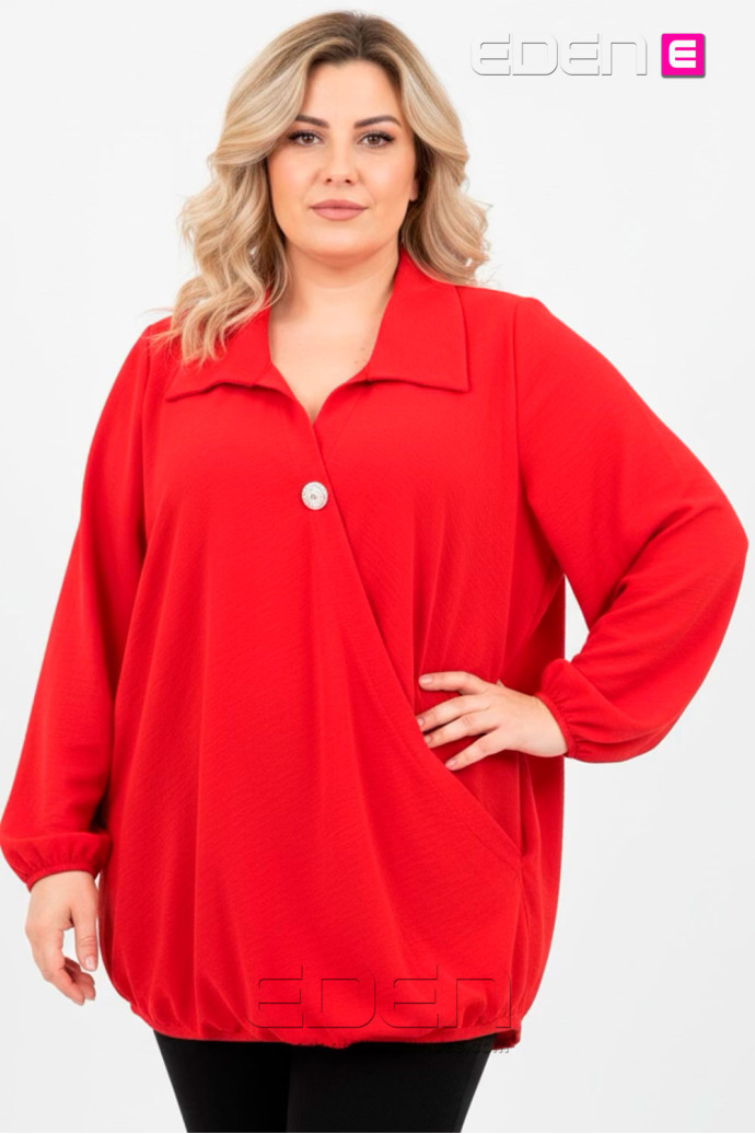 Blusa Cruzada Rojo Valeria Milano - Imagen 1