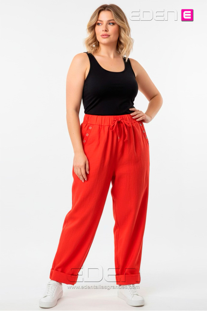 Pantalón Cronos Naranja Valeria Milano - Imagen 1