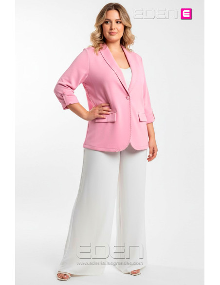 Pantalón Punto Campana Blanco Valeria Milano - Imagen 1