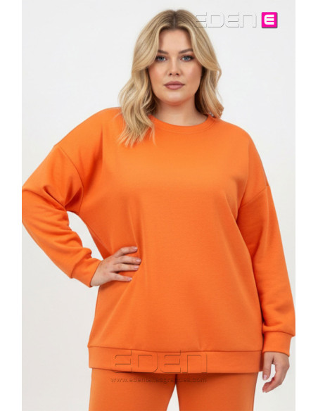 Sudadera Lisa Naranja Valeria Milano - Imagen 1