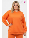 Sudadera Lisa Naranja Valeria Milano
