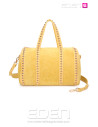 Bolso Shopper con Tachuelas Amarillo Pastel