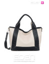 Bolso Shopper Bicolor Negro