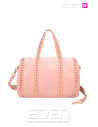 Bolso Shopper con Tachuelas  Rosa Claro
