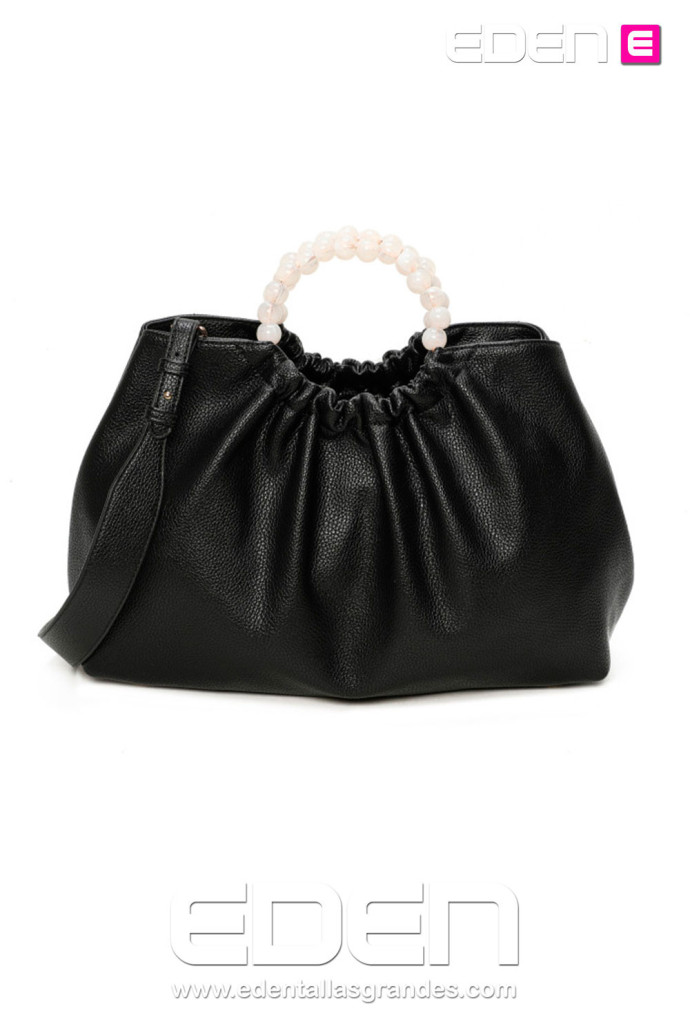 Bolso Shopper Anais Asas Perlas Negro - Imagen 1