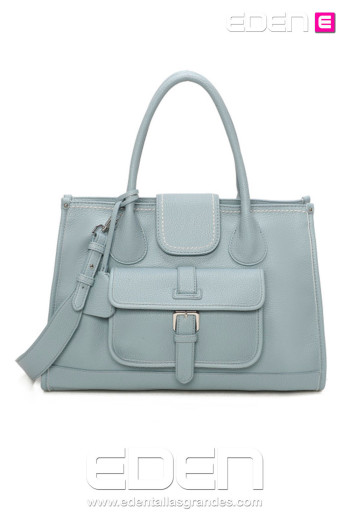 Bolso Shopper Allegra con Bolsillo Frontal Azul Claro - Imagen 1