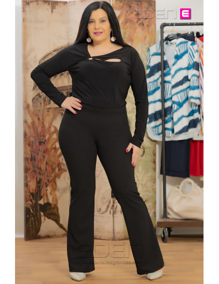 Pantalon negro campana aire con alma - Imagen 2