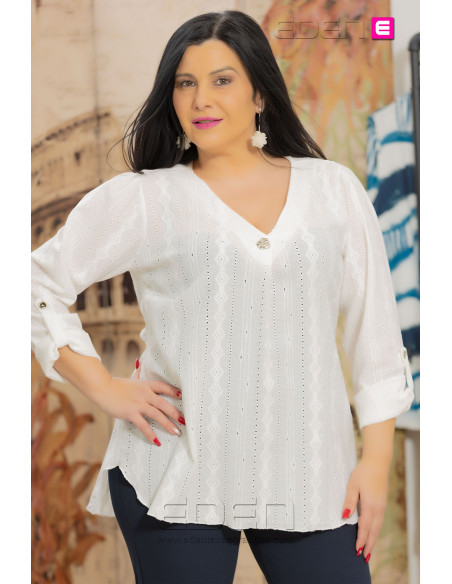 Blusa Cáceres Blanco Con Alma - Imagen 1