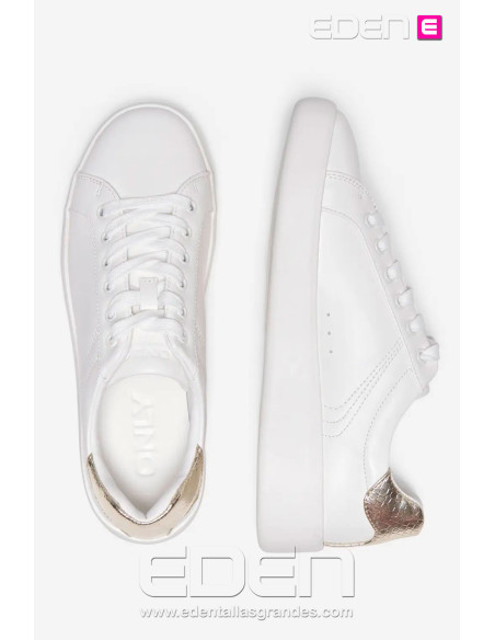 Sneaker Onlsoul-4 Blanco Detalles Dorados Only - Imagen 3