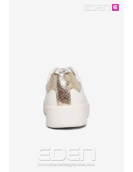 Sneaker Onlsoul-4 Blanco Detalles Dorados Only - Imagen 6