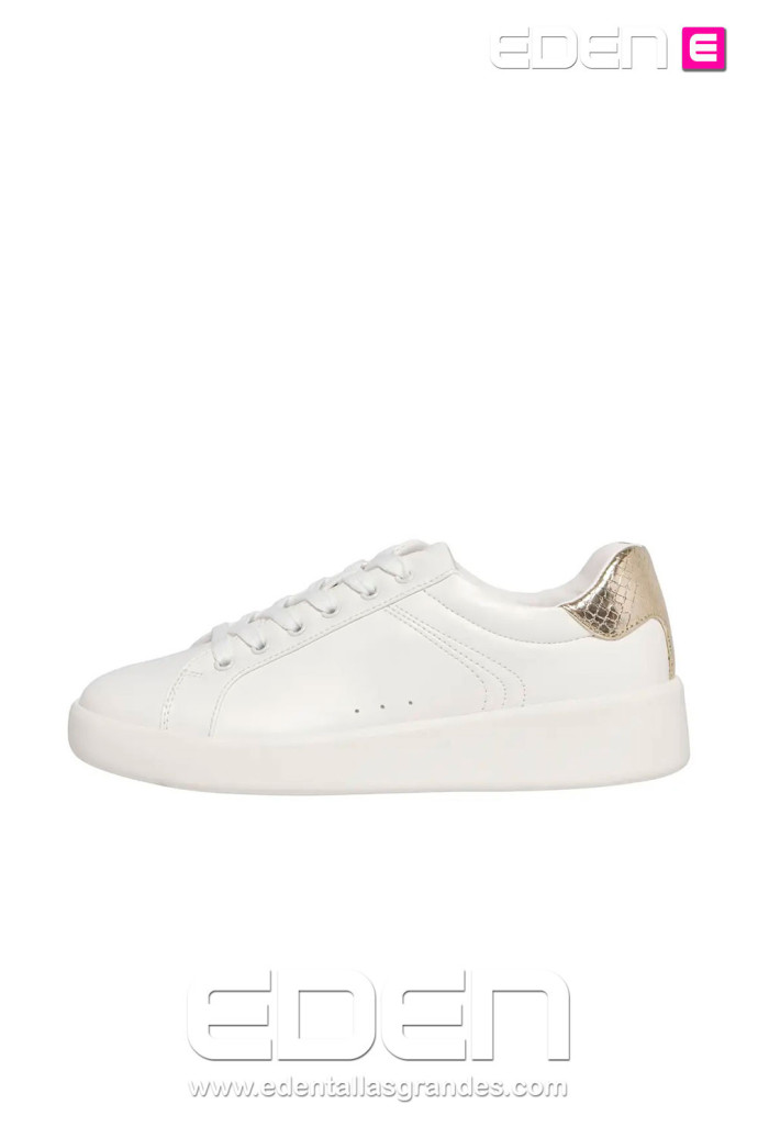 Sneaker Onlsoul-4 Blanco Detalles Dorados Only - Imagen 5