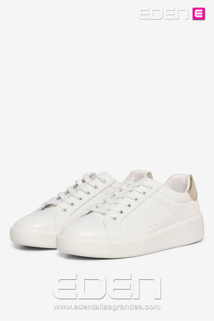 Sneaker Onlsoul-4 Blanco Detalles Dorados Only - Imagen 2