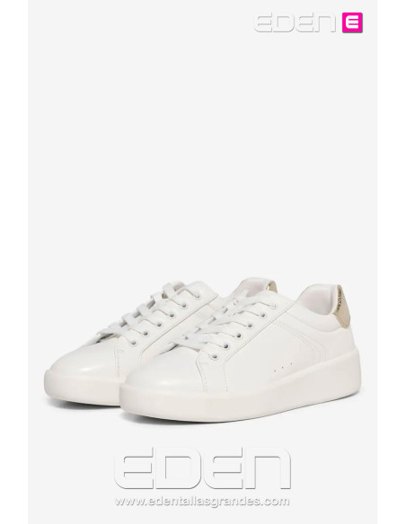 Sneaker Onlsoul-4 Blanco Detalles Dorados Only - Imagen 2