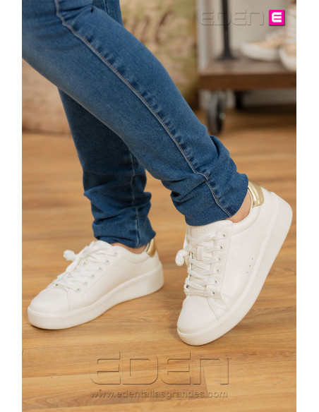 Sneaker Onlsoul-4 Blanco Detalles Dorados Only - Imagen 1