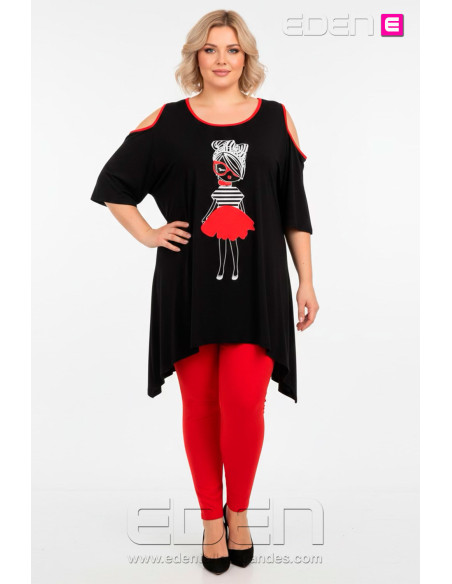 Leggins Viscosa Rojo Isabel G - Imagen 4