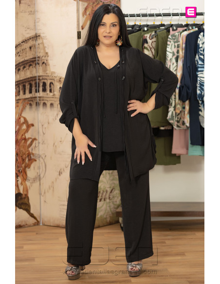 Pantalón Zamora Negro Con Alma - Imagen 1