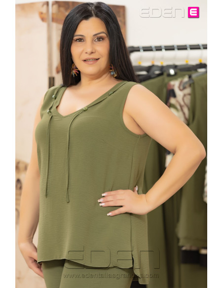 Top Toledo Kaki Con Alma - Imagen 2