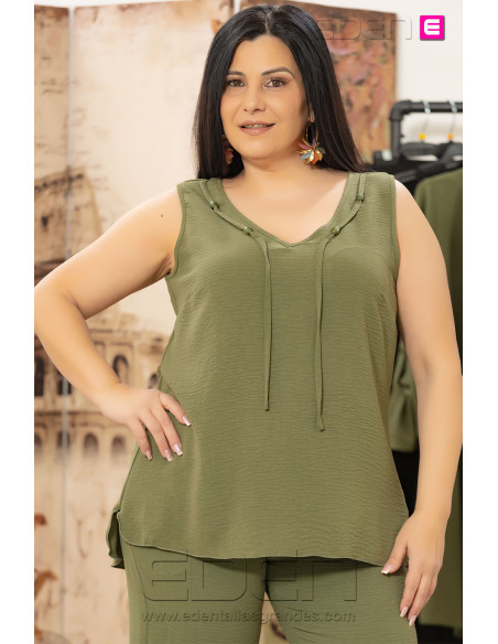 Top Toledo Kaki Con Alma - Imagen 1