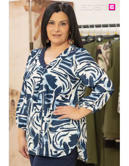 Blusa Almería Tonos Azules Con Alma - Imagen 2