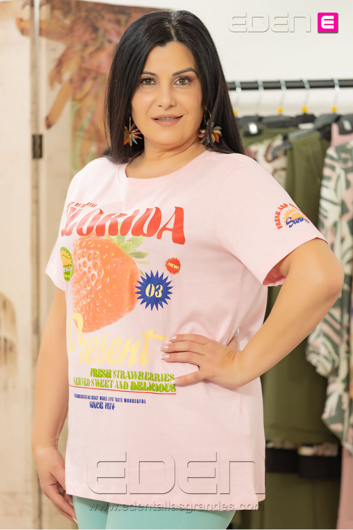 Camiseta Florida Rosa Carbolette Only - Imagen 2