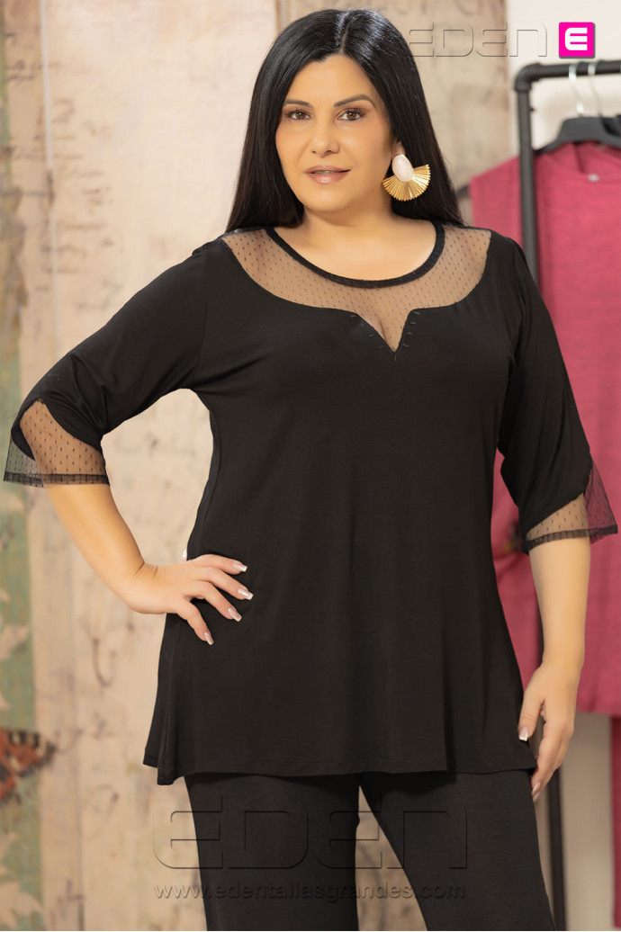 Camiseta Margot Negro Velika - Imagen 1