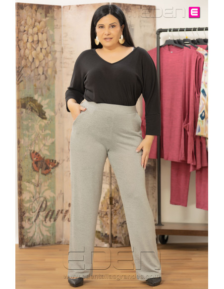 Pantalón Punto Suelto Gris Amelia Velika - Imagen 2