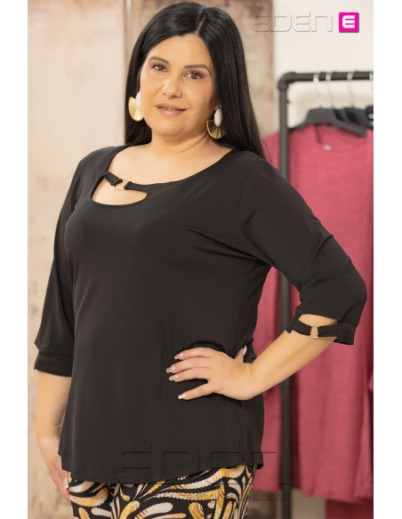 Camiseta Margaret Negro Velika - Imagen 2