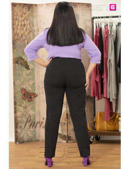 Pantalón Crep Karim Negro Velika - Imagen 3