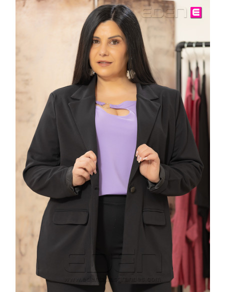 Americana Crep Karim Negro Velika - Imagen 1