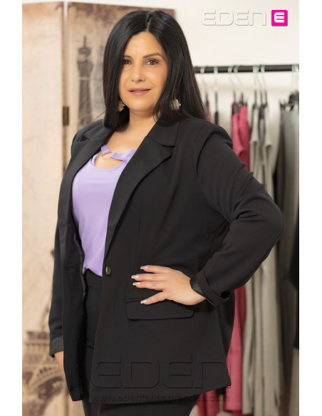 Americana Crep Karim Negro Velika - Imagen 2