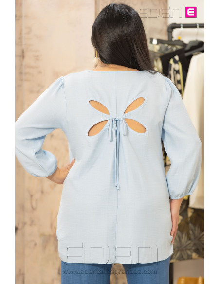 Blusa Mallorca Celestial Blue Con Alma - Imagen 3