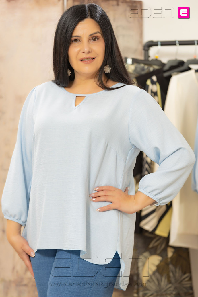 Blusa Mallorca Celestial Blue Con Alma - Imagen 2