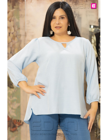 Blusa Mallorca Celestial Blue Con Alma - Imagen 1