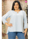 Blusa Mallorca Celestial Blue Con Alma