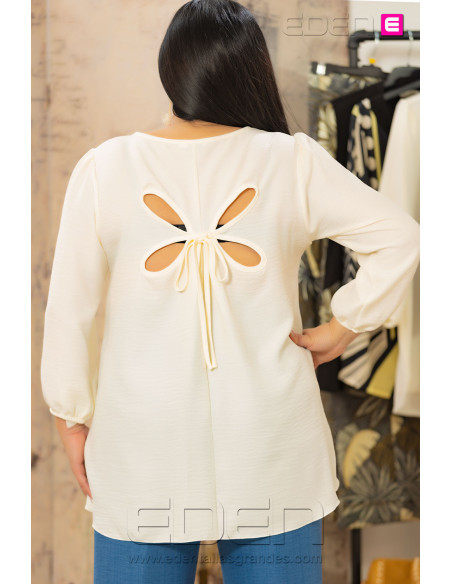 Blusa Mallorca Cloud Dancer Con Alma - Imagen 3