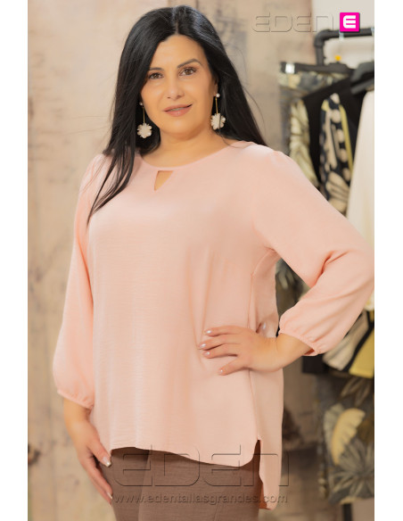 Blusa Mallorca Rosa Empolvado Con Alma - Imagen 2
