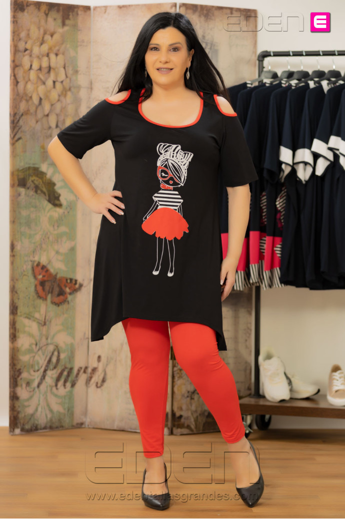 Leggins Viscosa Rojo Isabel G - Imagen 1