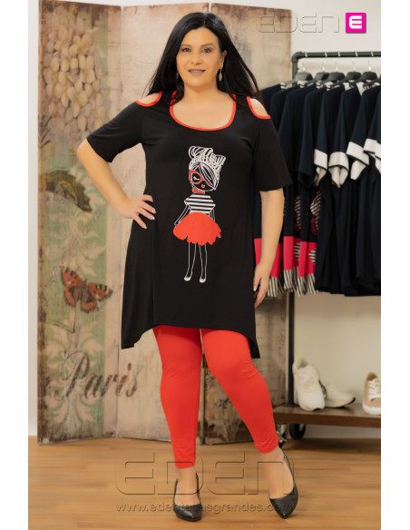 Leggins Viscosa Rojo Isabel G - Imagen 1